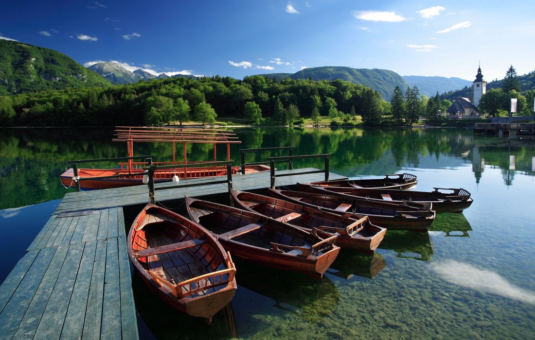 Beautiful Bohinj Lake in Slovenia